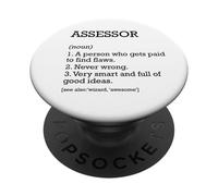 Assessore Definizione di lavoro Personalizzato Divertente Assessore PopSockets PopGrip Adesivo