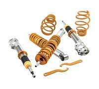 Assetto a ghiera compatibile con VW POLO Mark3 6N2 1.4TDi GTi 1999-2003, kit di abbassamento con molle elicoidali, ammortizzatori e puntoni.