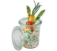 Assheuer & Pott Set di vasetti per conserve con coperchio, in vetro retto formato mini, 12 vasetti e 12 tappi, 160 ml