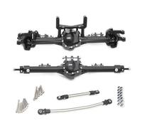 Assi anteriori e posteriori in alluminio CNC Set asse completo per 1/10 RC Crawler Car Axial SCX10 II RGT 86100 Redcat GEN8 Element Enduro CC01 (asse posteriore anteriore nero)