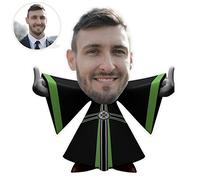 ASSIALL Cuscino Viso Personalizzato Mini Me Cuscini Personalizzati a Forma di Persona Bambola Fumetto con Stampa Fronte-Retro 3D Divano Auto Poli Cotone Lancia Cuscino Ornamento Casa (Alien)