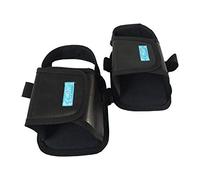 ASSIALL Scarpe con vincolo del piede per sedia a rotelle, Superficie in pelle Antiscivolo Lavabile Scarpe fisse Copertura del poggiapiedi, forma identica per piede sinistro o destro (Paio)