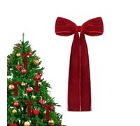 Assichi di alberi di Natale in velluto, arredamento per fiocchi di Natale | 17,7 X 8,6 pollici Grandi fiocchi per albero di velluto | di fascino estetico Ornamento per puntale per albero vintage per g