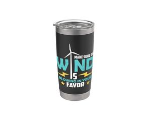 Assicurati che il vento ami l'energia rinnovabile Tecnologia della turbina eolica Bicchiere termico in acciaio inox doppia parete