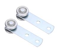 Assieme Rulli per Carrello a 2 Ruote, 2 Pezzi Rulli Metallici con Due Cuscinetti Larghi 22mm per Sisteme di Sollevamento con Carrello Laterale per Camion e Sisteme di Sollevamento
