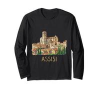 Assisi Italia Viaggio Souvenir Regalo Storico Città Monumento Maglia a Manica