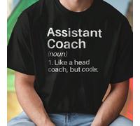 Assistant Coach Maglietta Uomo Divertente Like a Head Coach But Cooler Idea Regalo Allenatore T Shirt Cotone Casual Moda Sportiva Comfort Stile Unico Offerta Esclusiva Regalo Perfetto Allenatore Fitne