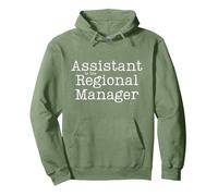 Assistant to The Regional Manager Felpa con Cappuccio, Unisex per Adulti, Verde Salvia, S