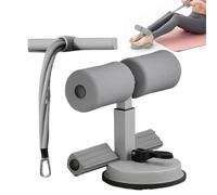 Assistente alla barra Sit Up - Set di corde da tirare a doppia | Doppie ventose con protezioni di sicurezza per il pavimento, manici in schiuma ad alta densità e fascia di resistenza,