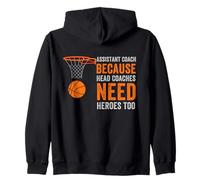 Assistente Allenatore perché Gli Allenatori Hanno Bisogno del Basket degli Eroi Felpa con Cappuccio