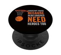 Assistente allenatore perché gli allenatori hanno bisogno del basket degli eroi PopSockets PopGrip Adesivo