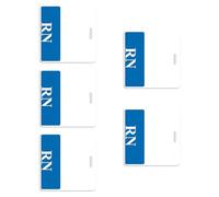 Assistente badge RN acrilico impermeabile da 5, Blue | Carta supporto orizzontale in acrilico con sfondo impermeabile per l ' identificazione del personale sanitario
