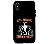 Assistente di volo di Day Zombie by Night Divertente Halloween Custodia per iPhone X/XS