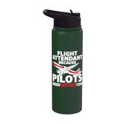 Assistente di volo Equipaggio di cabina Aereo Aviazione Hostess aerea Stainless Steel Insulated Water Bottle