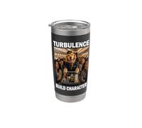 Assistente di volo Golden Retriever Turbulence Build Charact Bicchiere termico in acciaio inox doppia parete