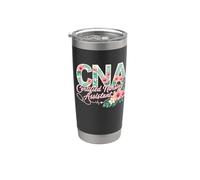 Assistente infermieristica certificata CNA Tropical Flowers Summer Girl Bicchiere termico in acciaio inox doppia parete