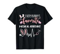 Assistente Medico Ear Bunny Pasqua Giorno Felice Domenica di Pasqua Maglietta