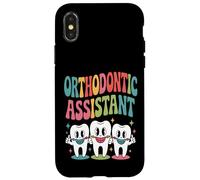 Assistente ortodontico carino retrò parentesi graffe Custodia per iPhone X/XS
