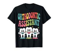 Assistente ortodontico Carino retrò parentesi graffe Maglietta