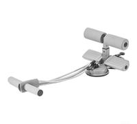 Assistente per addominali a doppia ventosa con corda regolabile, attrezzatura portatile per allenamento addominali per palestra a casa, antiscivolo in silicone per esercizi di base, grigio (grigio)