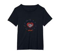 Assistente Principale: Cuore della Scuola Maglietta, Donna Plus-Size, Nero, 4X