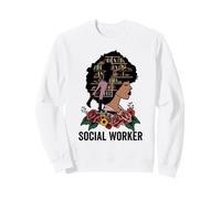 Assistente Sociale Donna Nera Afro Americano Insegnante Felpa