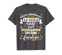 Assistente Sociale Favolosa Idee Divertente Donna Laurea Maglietta, Uomo, Grigio Scuro, S