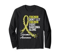 Assistenza al guerriero combattente amici per la consapevolezza del cancro al sarcoma Maglia a Manica