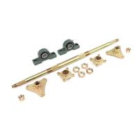 ASSLE ASSLE POSTERIORE ASSY 610 mm con cuscinetto UCP204 Cuscinetto da 5 "o 6" MOUTO MUSCIALE M8X3 Compatibile con fai da te Kart ATV Utv Buggy Electric Quad Bike e accessori(6 pollici)