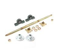 ASSLE ASSLE POSTERIORE ASSY 610 mm con cuscinetto UCP204 Cuscinetto da 5 "o 6" MOUTO MUSCIALE M8X3 Compatibile con fai da te Kart ATV Utv Buggy Electric Quad Bike e accessori(5 pollici)