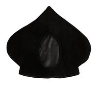 Asso di picche cappello per Halloween, cappello nero a tesa larga per feste cosplay, tessuto floccato, accessori per costumi di Halloween