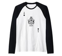 Asso di Picche | Royal Flush Group Costume Carte da Gioco Maglia con Maniche Raglan
