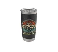 Assolutamente impressionante da maggio 1967 Compleanno Vintage Bicchiere termico in acciaio inox doppia parete