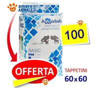 100 TRAVERSE PER CANE GATTO ASSORBENTI 60x60 cm TAPPETINI IGIENICI TRAVERSINE