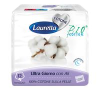 Assorbente laurella in cotone ultra giorno con ali 12 pezzi