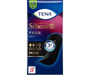 ASSORBENTE NERO INCONTINENZA LEGGERA TENA SILHOUETTE NOIR MINI 18 PEZZI
