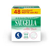 Assorbenti Cotton Touch Notte 48 Assorbenti Cotone Notte con Ali Azione