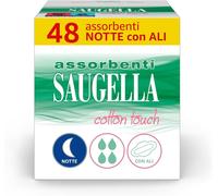 Assorbenti Cotton Touch Notte, 48 Assorbenti Cotone Notte Con Ali, Azione Antiba