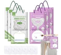 Assorbi Umidità Armadio,Sacchetti Deumidificatori Antimuffa,6 Pack Sacchetti Umidità Armadio,95g Antiumidita Armadio,Sacchetti Cattura Muffa da Appendere,con Ganci,per Seminterrati,Cucina,Bagno