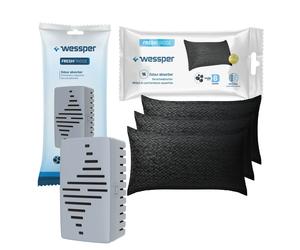 Assorbiodori per frigorifero Wessper Fresh e 3 cartucce