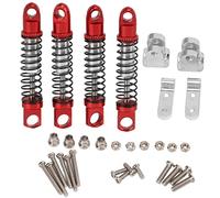 Assorbitore di ammortizzatore in metallo Set di ammortizzatori posteriori in lega anteriore in lega di alluminio per WPL D12 1/10 Autori di auto RC 4pcs (Rosso)