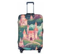 ASSORT Magic Fairy Tale Castle Print Travel Elastic Suitcase Protector Anti-Scratch Lavabile Copertura Bagagli Multi-Size, bianco, Small