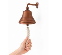 Assorted Collections Accessori da bar per casa e pub -Campanello da bar a parete con decorazioni nautiche - Campanello in bronzo unico con suoni nitidi e forti, ideale per Natale, ricevimenti, pub, 6"