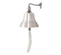 Assorted Collections Accessori da bar per casa pub campana a mano da parete bar decorazioni nautiche - Campana d'argento unica con suoni forti nitidi ideale per Natale, ricevimenti, pub (10 cm)