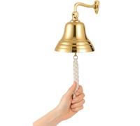 Assorted Collections Campanello in ottone da parete a tema nautico, stile marinaro, per barche, scuole, cene, ricevimenti, da appendere alla parete, per porte, bar, pub.