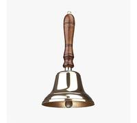 Assorted Collections Campanello tradizionale in ottone con manico in legno | Campanello dell'ultimo ordine con batacchio in metallo | Ideale per hotel, reception, cene, biblioteche, pub, scuole