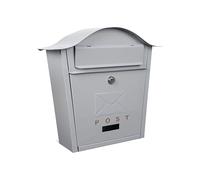 Assorted Collections Cassetta postale da parete ideale per proteggere lettere e pacchi - impermeabile e resistente con elegante design con serratura (grigio)