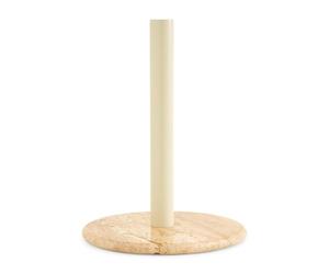 Assorted Collections Portarotolo da cucina, porta asciugamani da cucina, autoportante, con base in marmo, per rotoli da cucina standard, organizer classico alla moda (avorio)