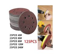 Assorted Grits Sanding Discs, Universal for Woodworking and Automotive, 8 Hole Dust Extraction System, Hook and Loop Backing for Quick Change, 5