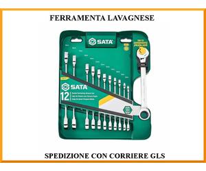Assortimento 12 chiavi a ripresa rapida e cricchetto SATA ST09066-02
